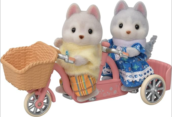 Calico Critters Tandem Cycling Set-Husky Sister & Brother Online now