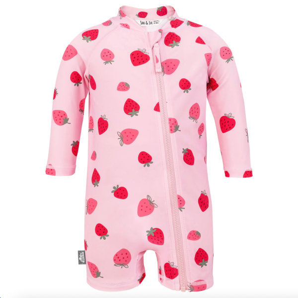 Jan & Jul UV Jumpsuit Pink Strawberry Online Sale