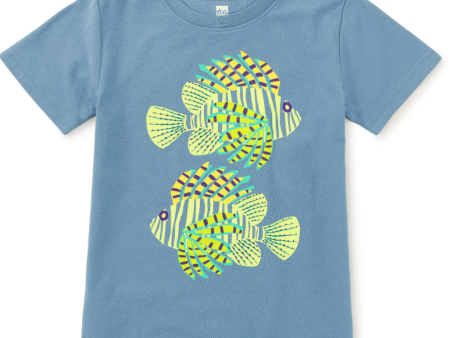 Tea Collection Lionfish Graphic Tee Coronet Blue For Discount