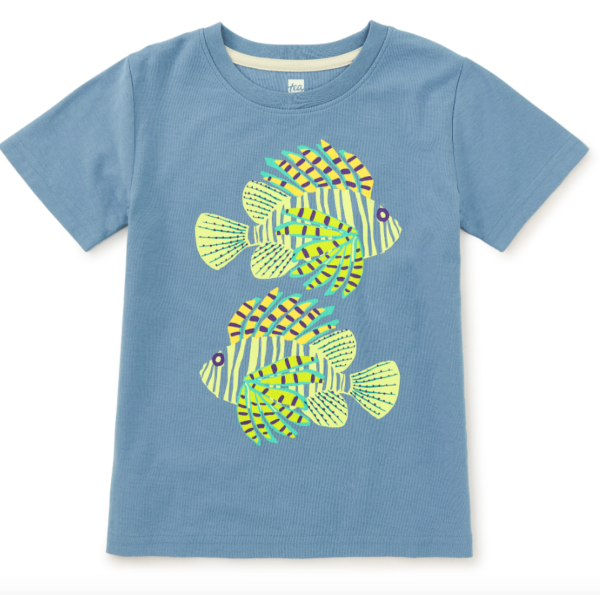 Tea Collection Lionfish Graphic Tee Coronet Blue For Discount