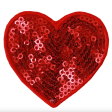 Sparkle Sisters Medium Sequin Heart Clip Red on Sale