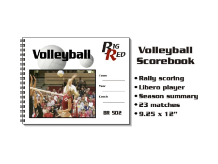 Big Red Volleyball Scorebook For Discount