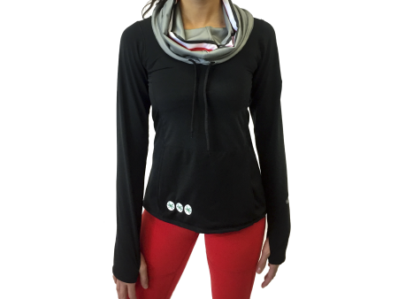 The Ohio State University Luxe Funnel Neck Long Sleeve Top Black Supply