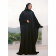 Cuff Sleeve Abaya Black (006) For Cheap