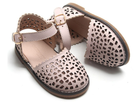 Consciously Baby Leather Pocket Sandal Rosewater Hard Sole Fashion