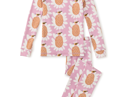 Tea Collection Goodnight Pajama Set Honey Bee Sunflower Sale