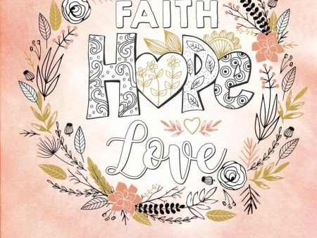 Libro De Colorear - Faith Hope Love Cheap