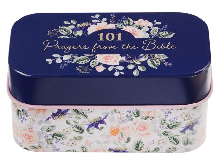 101 Prayers from the Bible navy scripture cards in a tin - CAG Hot on Sale