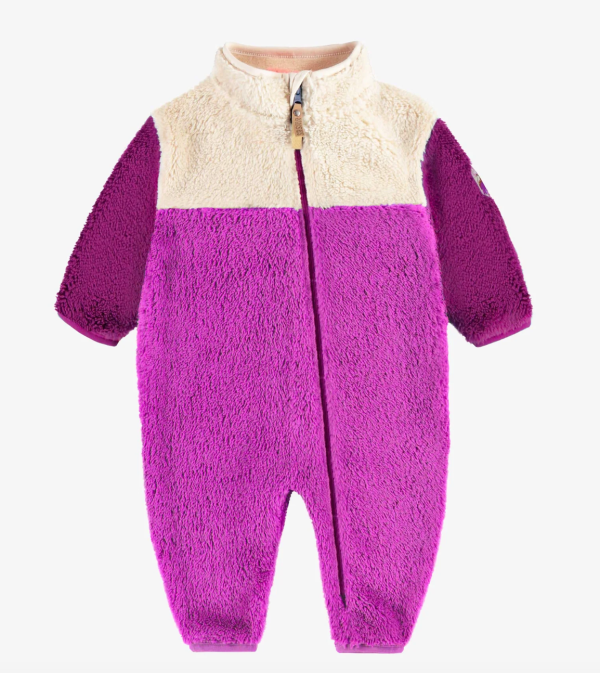 Souris Mini Purple Sherpa One Piece With Color Block And High Collar on Sale