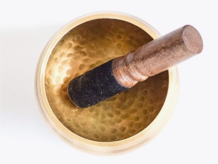 Halfmoon 4  Hand-Hammered Brass Singing Bowl Set on Sale