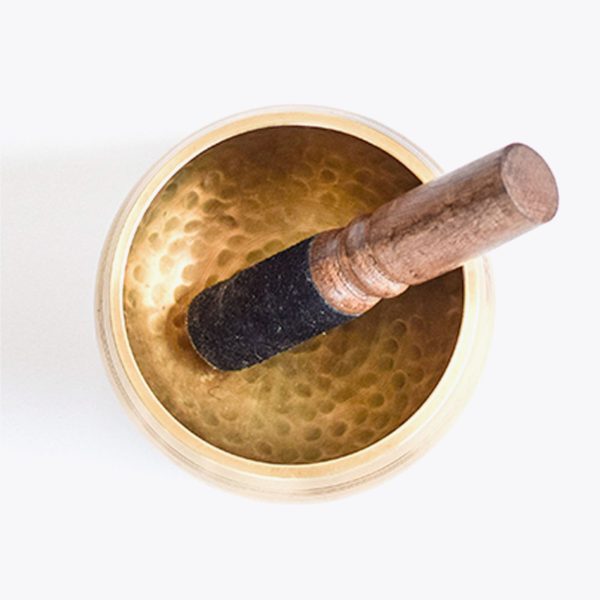 Halfmoon 4  Hand-Hammered Brass Singing Bowl Set on Sale