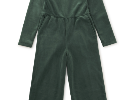 Tea Collection Just For Kicks Velour Jumpsuit Pineneedle Fashion