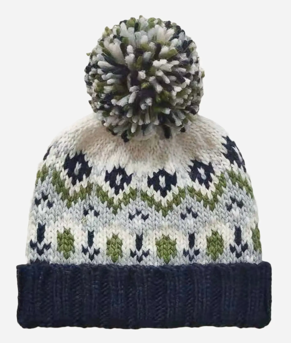 The Blueberry Hill Fairisle Knit Hat Navy Baby and Kids Hat For Sale