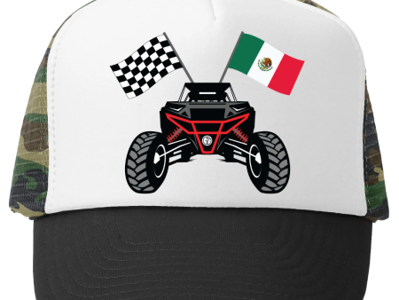 SXS Mexico Camo White Trucker Hat For Cheap