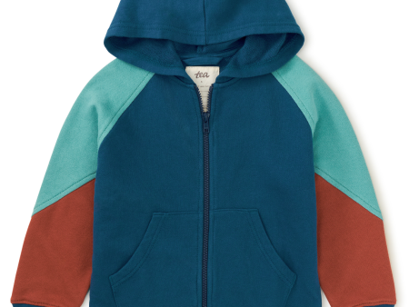 Tea Collection Colorblock Hoodie Bedford Blue Fashion