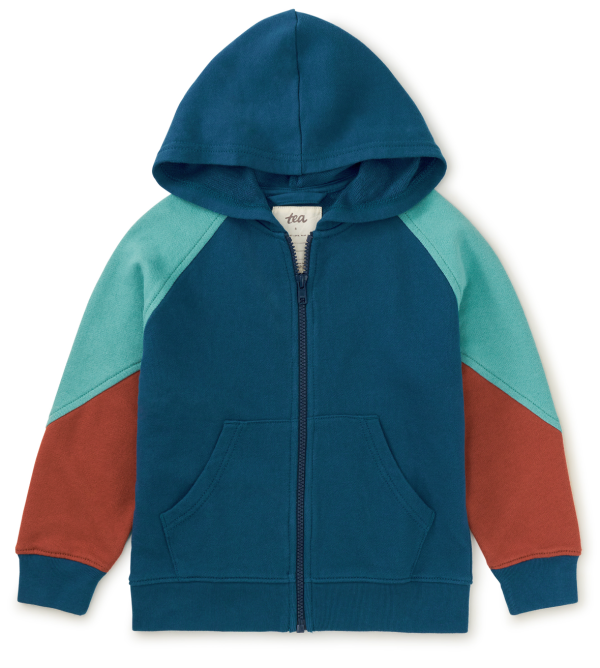 Tea Collection Colorblock Hoodie Bedford Blue Fashion