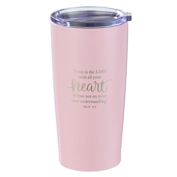 Taza de acero inoxidable Trust in the Lord - Rosa Hot on Sale