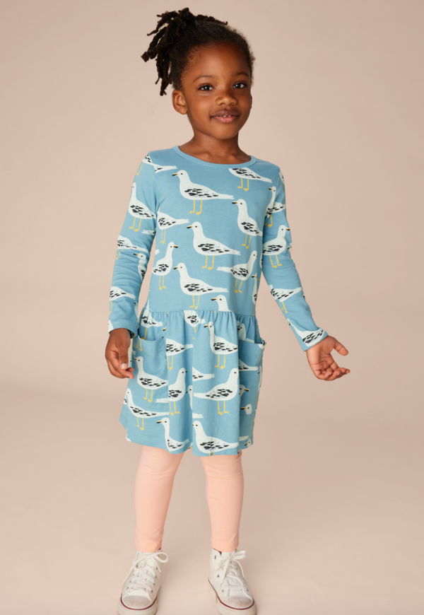 Tea Collection Long Sleeve Pocket Dress Squabble Of Seagulls Fashion