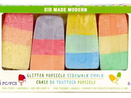 Kid Made Modern Glitter Popsicle Sidewalk Chalk 4 Piece Fashion