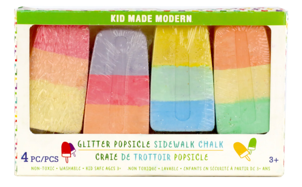 Kid Made Modern Glitter Popsicle Sidewalk Chalk 4 Piece Fashion