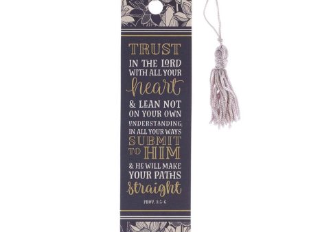 Trust in the Lord Bookmark with Tassel - Proverbs 3:5-6 on Sale