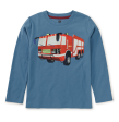 Tea Collection Firetruck Graphic Tee Coronet Blue Online Hot Sale