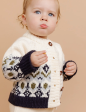 The Blueberry Hill Fairisle Knit Cardigan Navy Baby and Kids sweater Online now