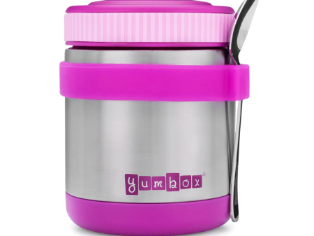 Yumbox Zuppa Thermal Food Jar With Spoon and Band Bijoux Purple For Sale