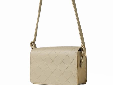 Cross Stitch Crossbody Bag Beige Cheap