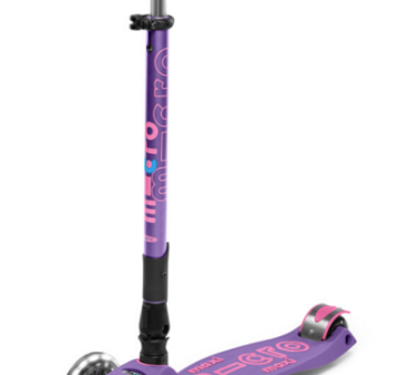 Micro Kickboard Maxi Deluxe Foldable LED Purple on Sale