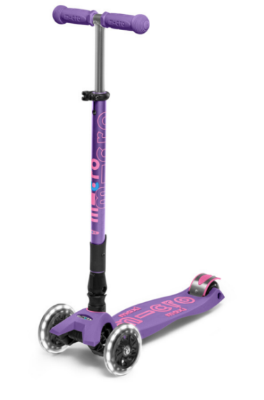 Micro Kickboard Maxi Deluxe Foldable LED Purple on Sale