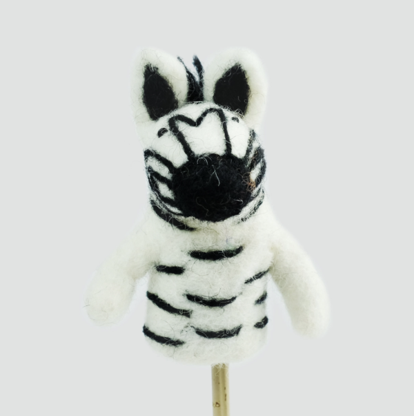 The Winding Road Felt Finger Puppet Zebra Fashion