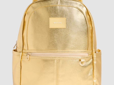 State Bags Metallic Kane Kids Double Pocket Gold Online