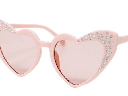 Zomi Gems Pink Crystal Heart Sunglasses Online