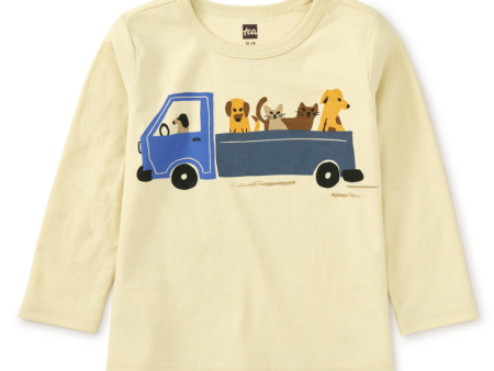 Tea Collection Animal Truck Baby Graphic Tee Hay Sale