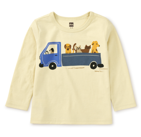 Tea Collection Animal Truck Baby Graphic Tee Hay Sale