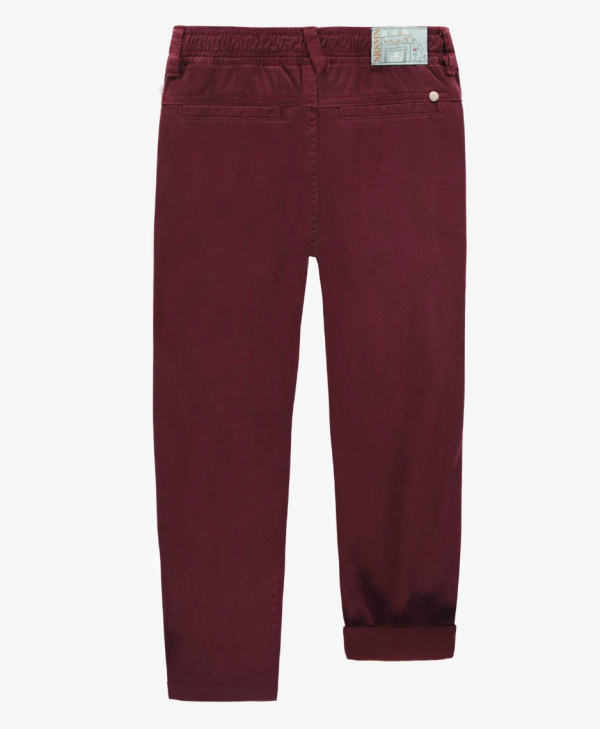 Souris Mini Red Pants oF Slim Fit in Brushed Twill on Sale