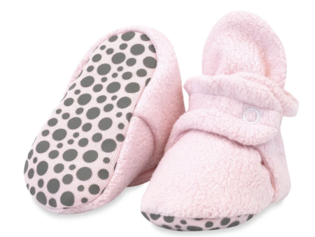 Zutano Cozie Fleece Gripper Bootie Baby Pink Discount