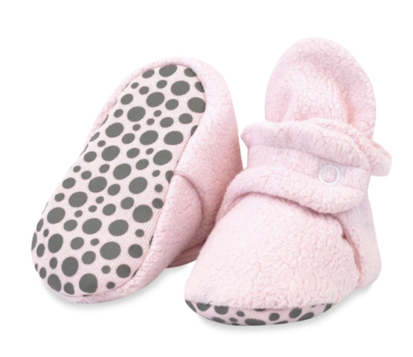 Zutano Cozie Fleece Gripper Bootie Baby Pink Discount