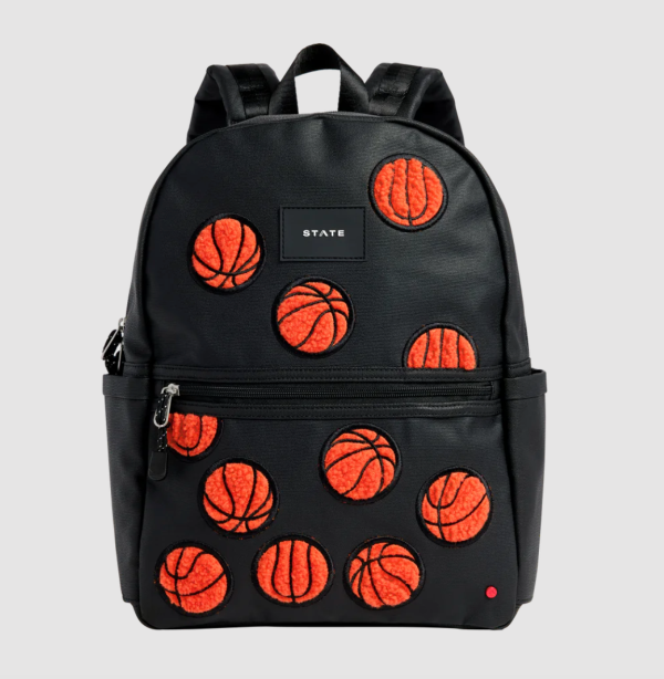 State Bags Kane Backpack Coated Canvas Fuzzy Basketballs on Sale