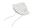 Zutano Stripe Sun Hat Gray Heather White Size 24 Months Online