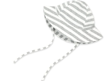 Zutano Stripe Sun Hat Gray Heather White Size 24 Months Online