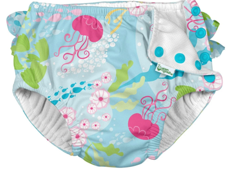 i play Reusable Swim Diaper Aqua Coral Reef Size 24 Months For Cheap