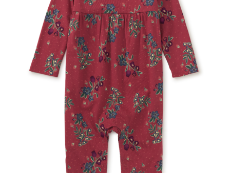 Tea Collection Wrap Neck Baby Romper Turkish Tea Floral Discount