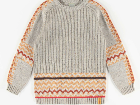 Souris Mini Crewneck Knit Sweater Multi Brown Size 8 Years Cheap