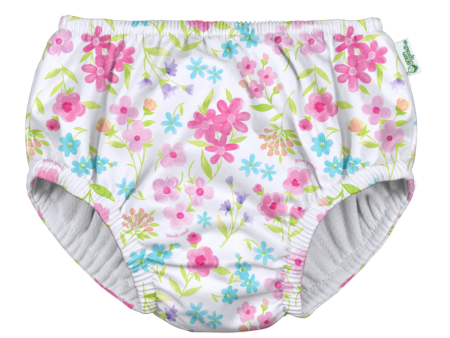 Green Sprouts Swim Diaper White Flower Bouquet Size 18 Months Fashion