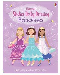 Usborne Sticker Dolly Dressing Princesses Book Fashion