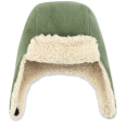 Zutano Cozie Fleece Furry Trapper Hat Olive Size 2T Sale