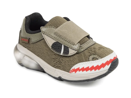 Stride Rite Light Up Monster Sneaker Olive Online now