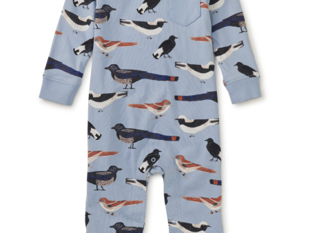 Tea Collection Long Sleeve Pocket Baby Romper Nihat s Birds Supply